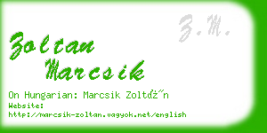 zoltan marcsik business card